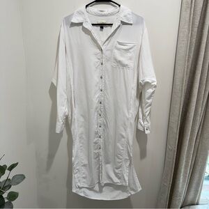 Universal Thread White Button Front Shirt Dress Size S